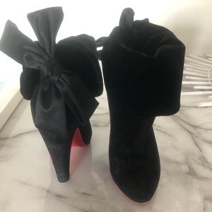 Christian Louboutin Black Suede Booties    Size 39